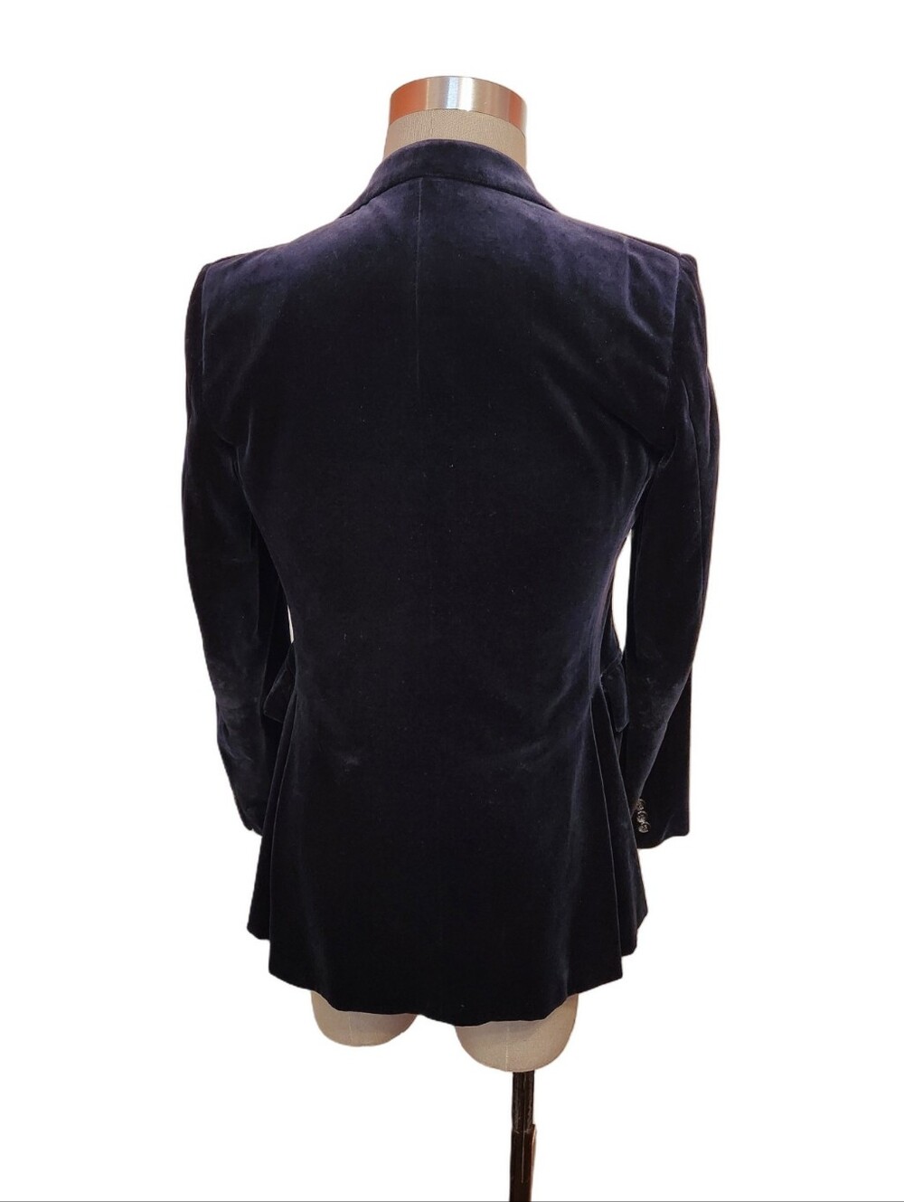 Jupiter Navy Velvet Blazer Jacket Men's Small 2-Button Slim Fit - Picture 4 of 10